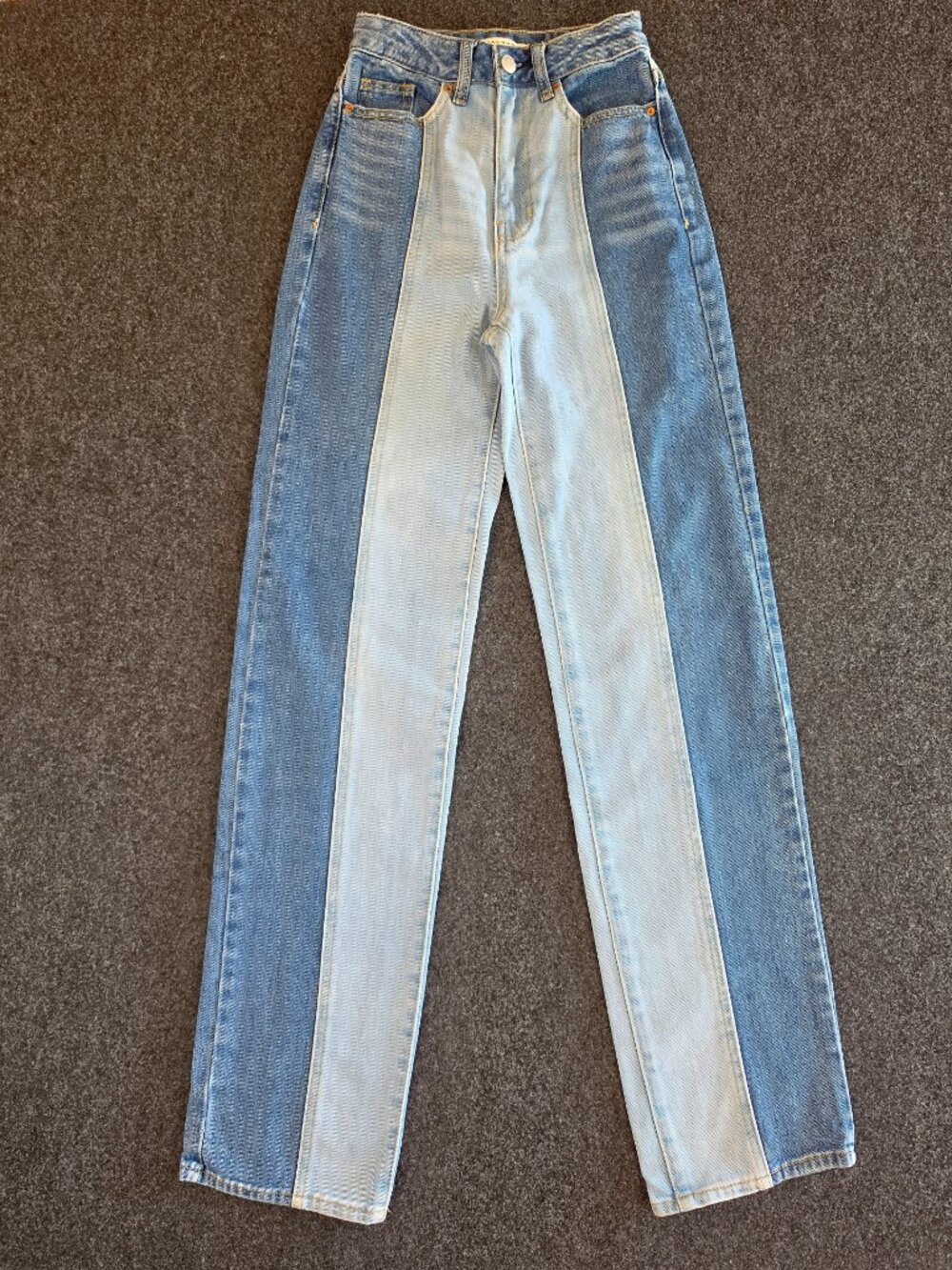PacSun 90's Boyfriend Jeans Womens 22 Two Tone Blue Denim High Rise Baggy